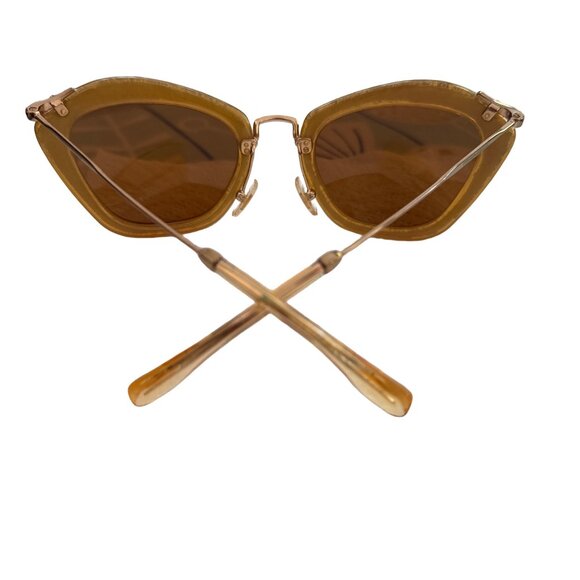 Miu Miu glitter gold cat eye sunglasses main image 5